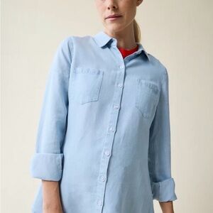 Classic Button Down Chambray Maternity & Nursing Top